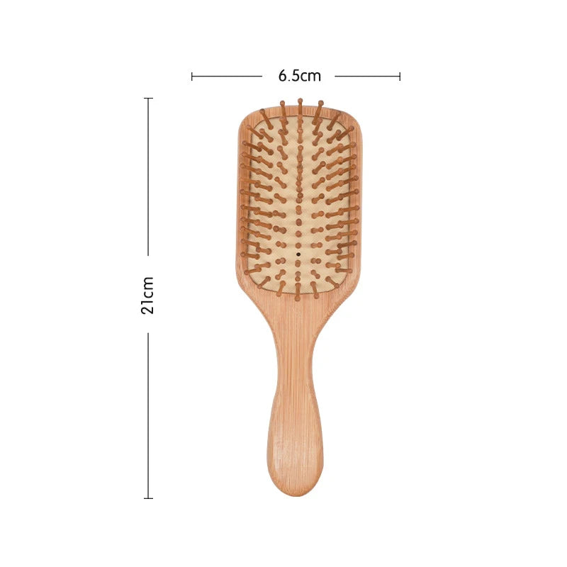 Natural Bamboo Hair Brush – Gentle Paddle Hairbrush for Scalp Massage and Hair Care