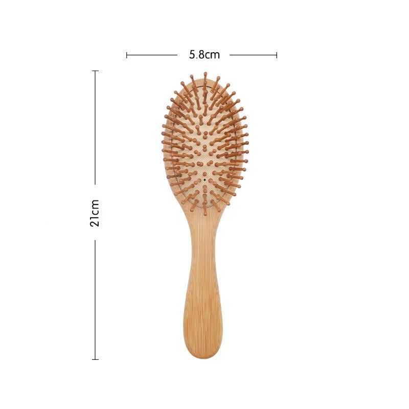 Natural Bamboo Hair Brush – Gentle Paddle Hairbrush for Scalp Massage and Hair Care