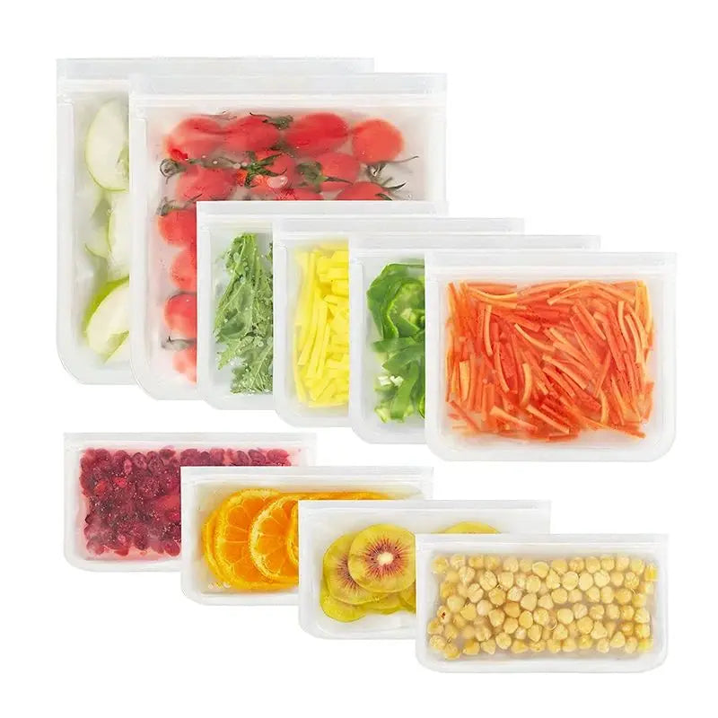 Reusable Silicone Food Storage Bags – Leakproof, Freezer Safe, and BPA-Free