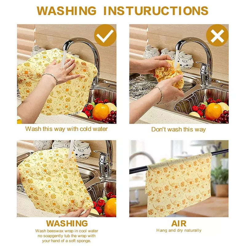 Reusable Organic Beeswax Food Wraps – Sustainable, Plastic-Free Food Storage