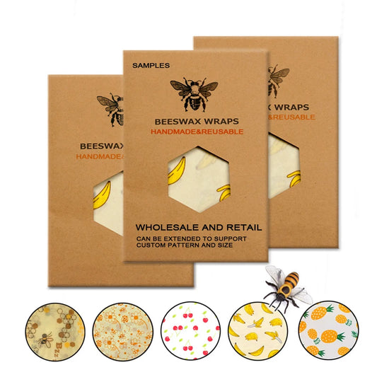 Reusable Organic Beeswax Food Wraps – Sustainable, Plastic-Free Food Storage