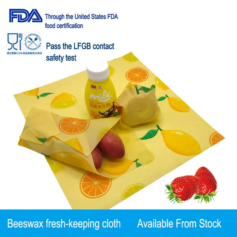 Reusable Organic Beeswax Food Wraps – Sustainable, Plastic-Free Food Storage